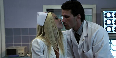 Horny doctor is fucking his hot nurse in the office