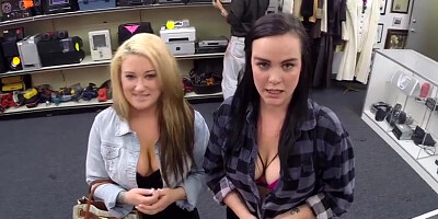 Super hot and beautiful lesbians taste a dick for the first time