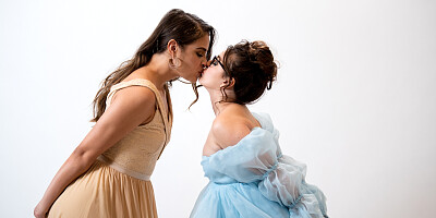 Gizelle Blanco and Leana Lovings embrace lesbian lust