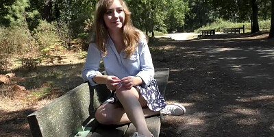 Naughty teen flashes pussy in public and not only