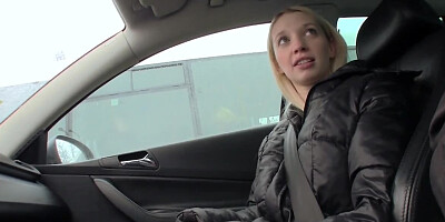 Driver picks up blonde who gives him BJ in car and not only