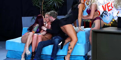 Brandi Love and her hot pornstar friends in a huge orgy