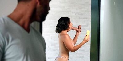 Seth Gamble enters the bathroom to hump masturbating LaSirena69