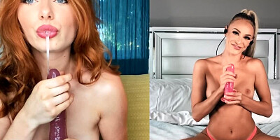 Split screen masturbation scene with Emma Hix &, Lacy Lennon