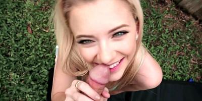 Adorable blondie takes dick like a true pro