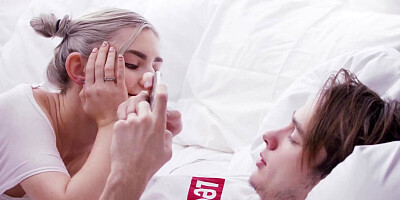 ULTRAFILMS Famous model Eva Elfie fucking her boyfriend in their bed in this hot video