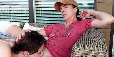 Stepmom Stepdaughter Redneck Roleplay Eating Pussy Orgasm Funny POV dirty talk lesbian duo