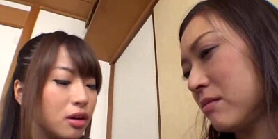 Saki Hatsumi and her girlfriend are enjoying in lesbian action