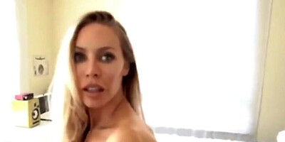 Nicole Aniston flirts with the camera while sucking some hard cock