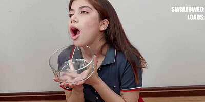 PremiumBukkake - Marina Gold swallows 73 huge mouthful cumshots