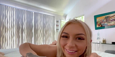 Point of view fucking and showering with the hot blonde