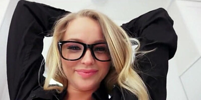 Cute nerd gf Staci Carr pounded on tape